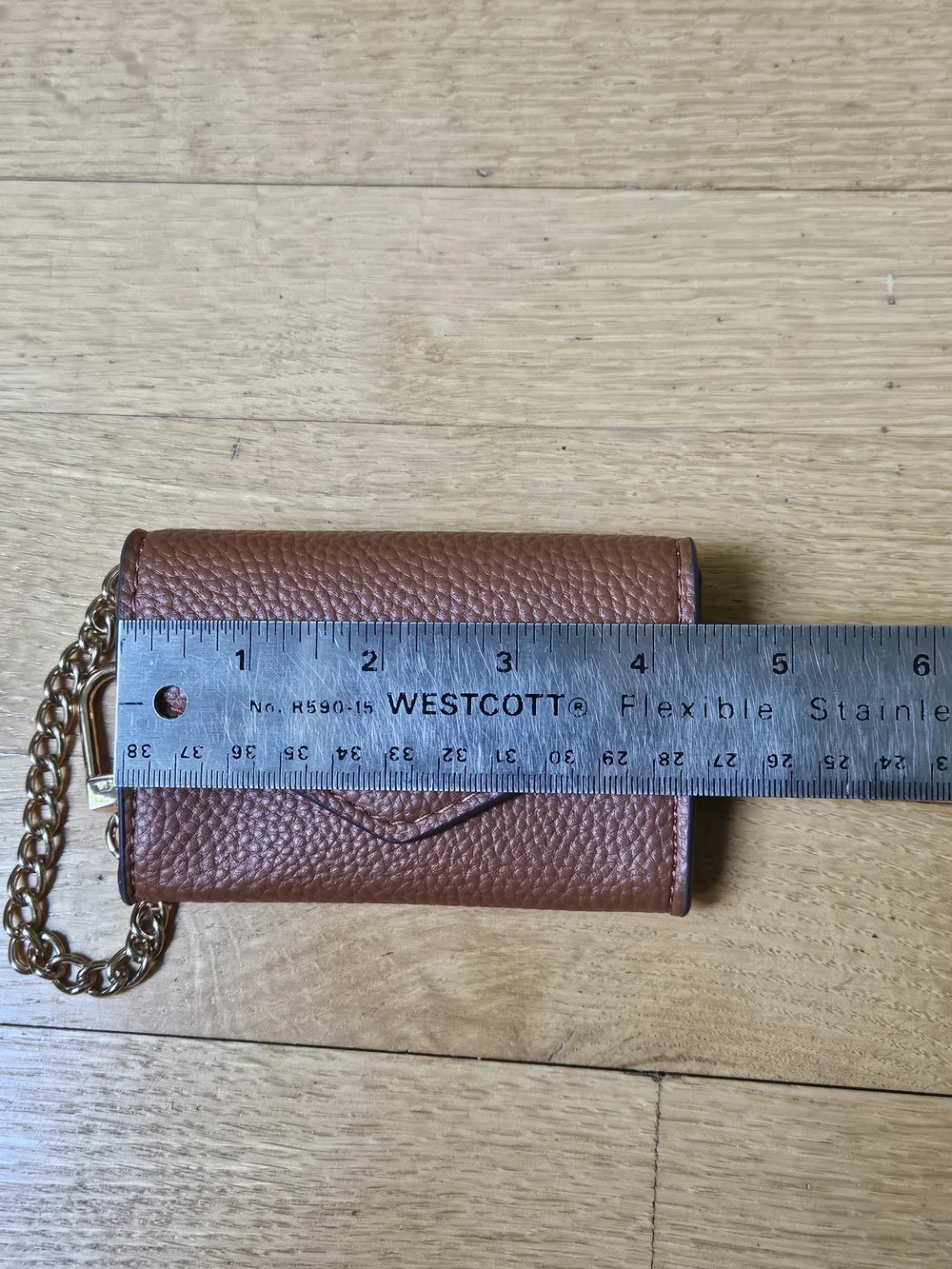 Anne Klein Brown Pebbled Wallet  with Keychain Accent